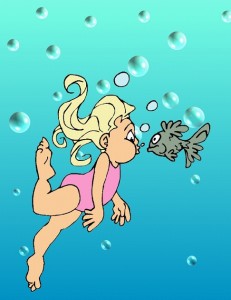 girl-swims-with-fish
